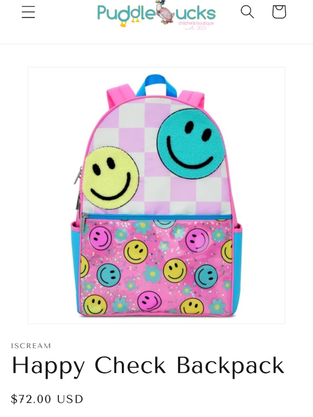 ISCREAM Happy Check Backpack